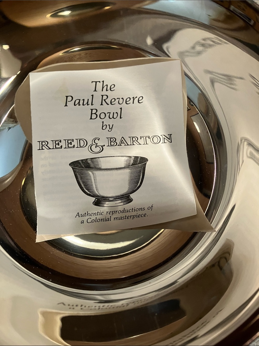 Reed & Barton Polished Silver-PlatedPaul Revere Bowl - Picture 4 of 7